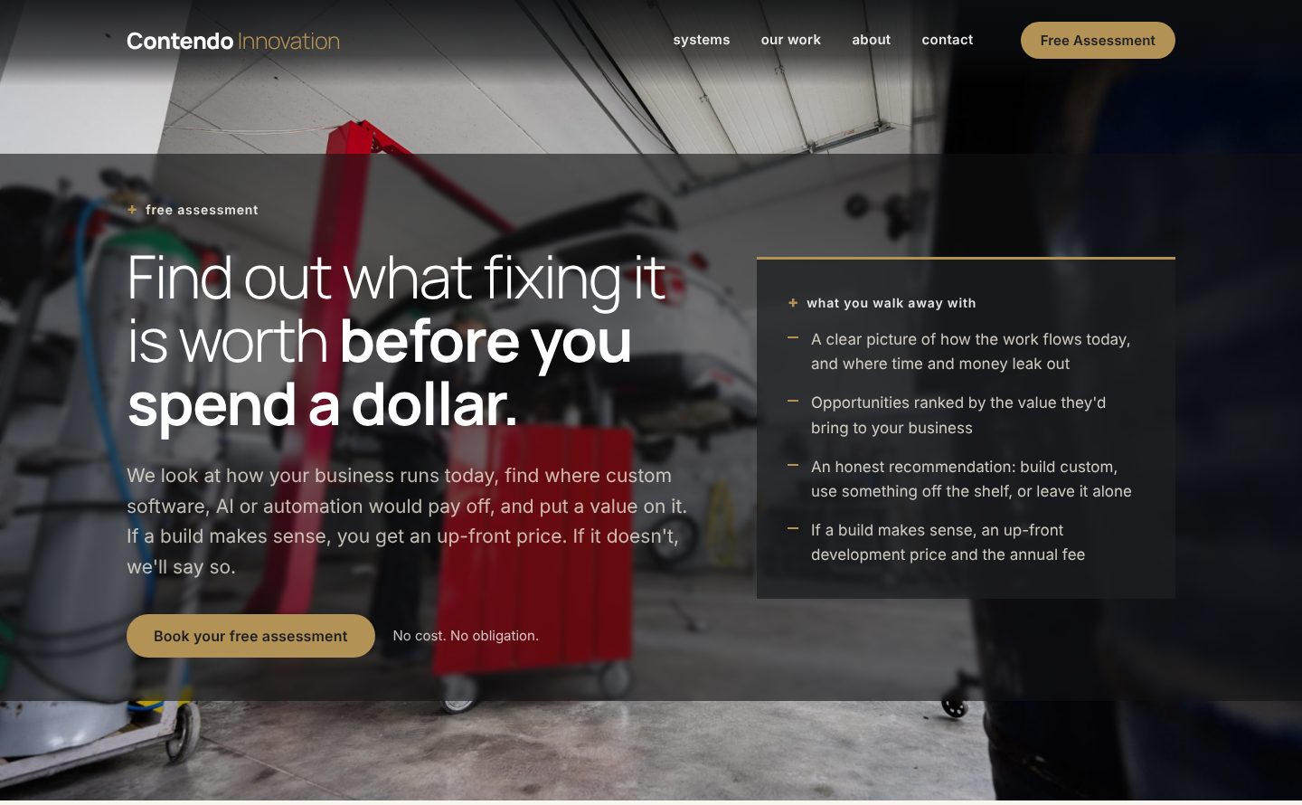Contendo Innovation free assessment page