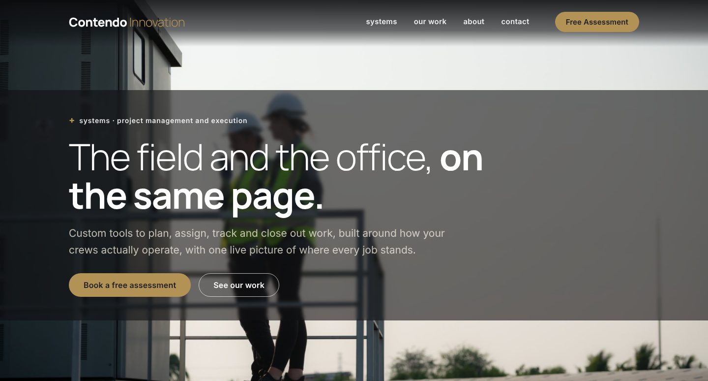 Contendo Innovation project management and execution tools page